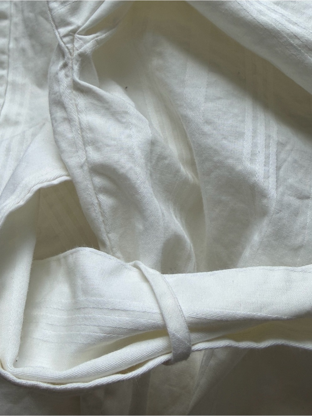 Vintage Natori 100% Cotton White Women's Kimono Robe with Belt - Picture 12 of 14